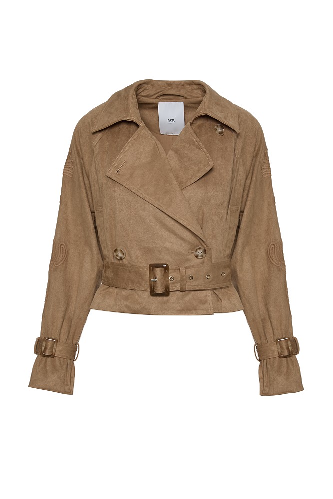 Suede embroidered jacket