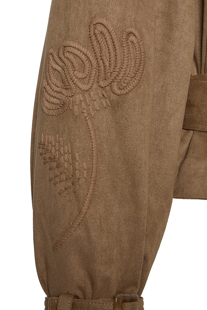 Suede embroidered jacket