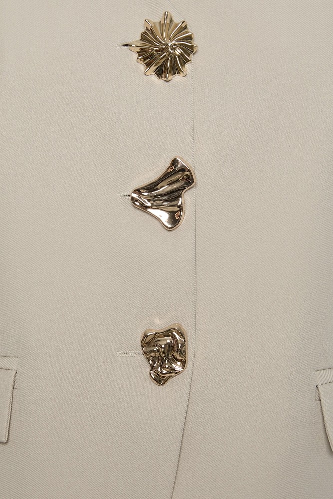 Longline vest with golden buttons