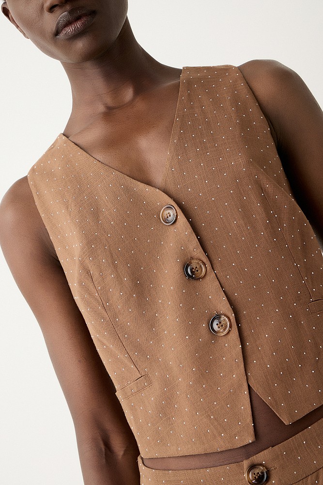 Vest all over rhinestones