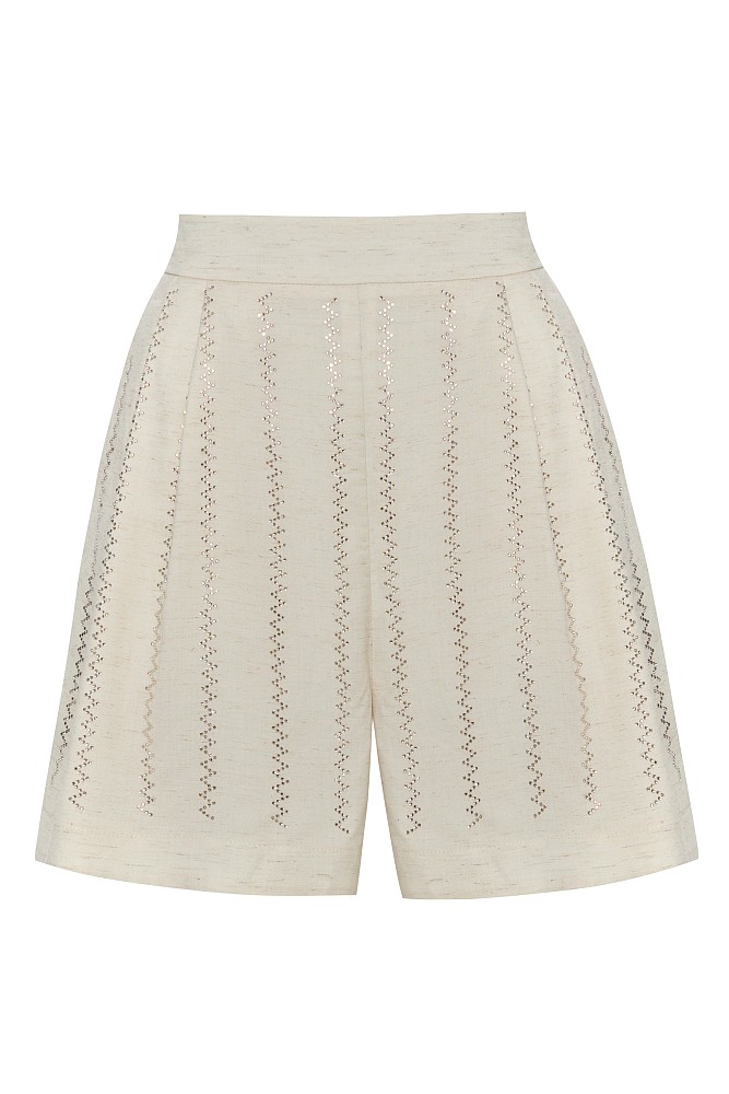 Shorts with rhinestones