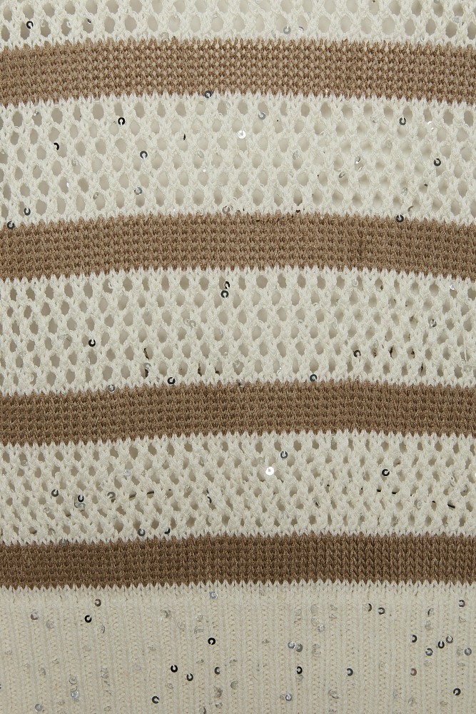Striped sweater with sequined details