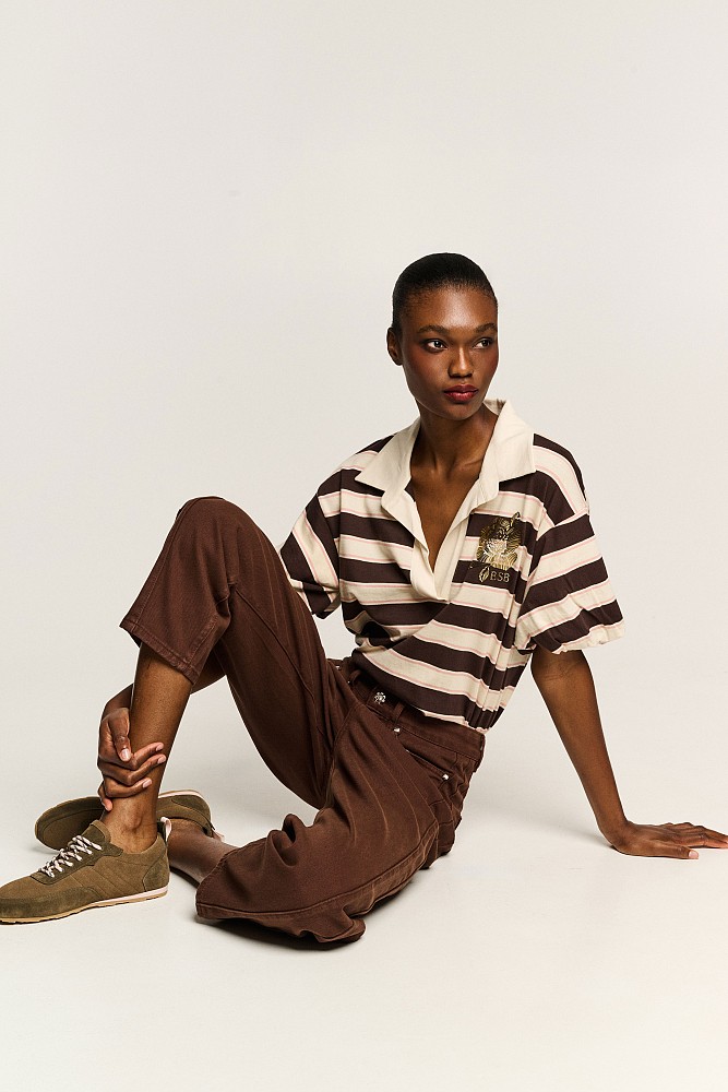 Striped blouse with collar