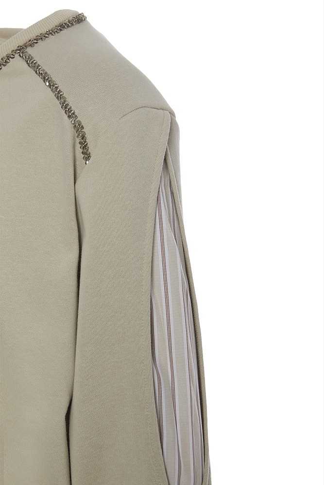 Sweatshirt in fabric combination