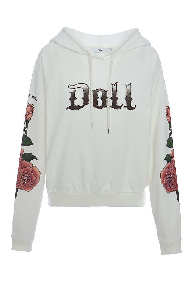 Hoodie in floral print