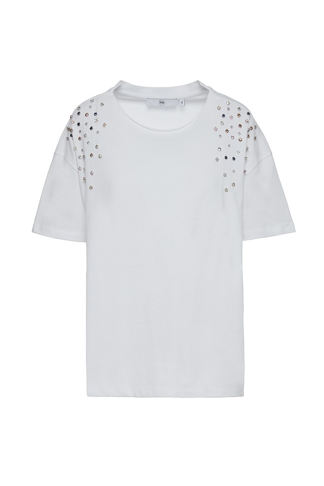Tricou cu pietricele pe umeri