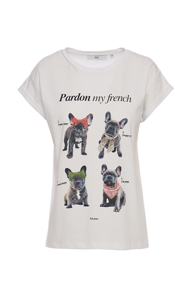 T-shirt με τύπωμα και στρας