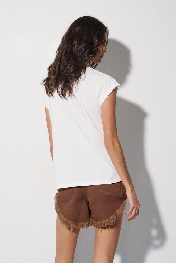 T-shirt με τύπωμα και στρας