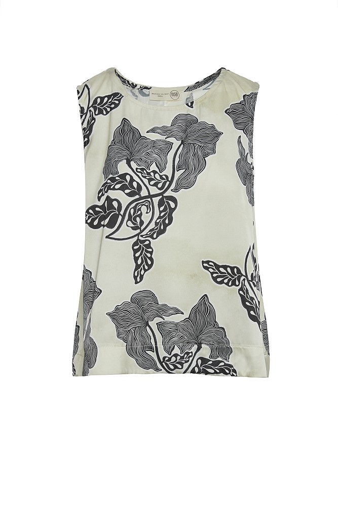 Printed sleeveless blouse