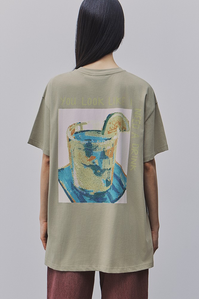 Oversized T-shirt με τύπωμα