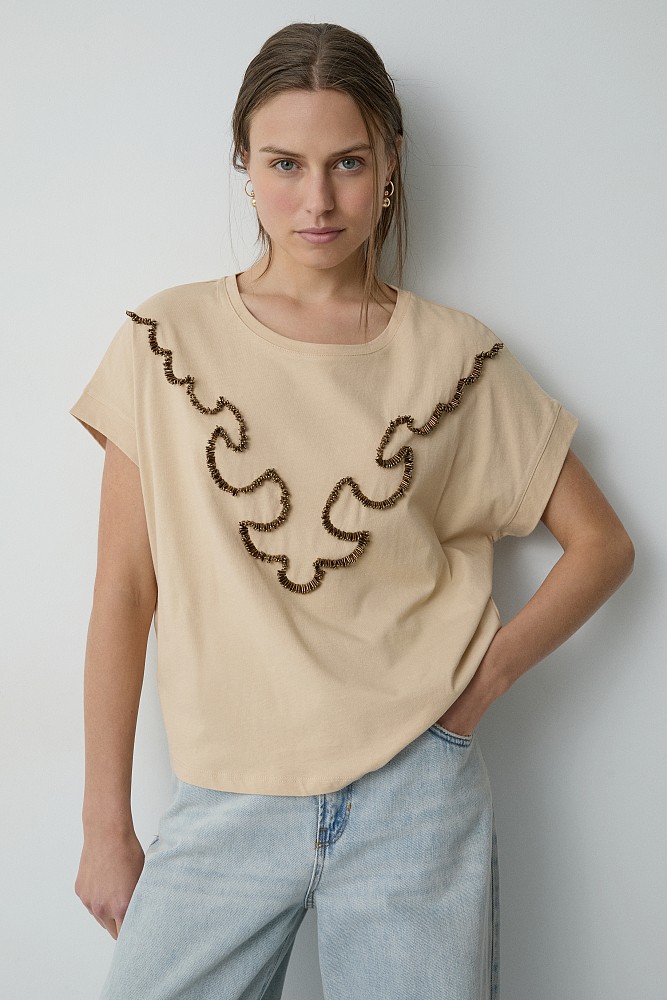 Tricou cu mărgele