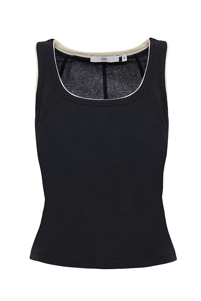 Sleeveless rib top