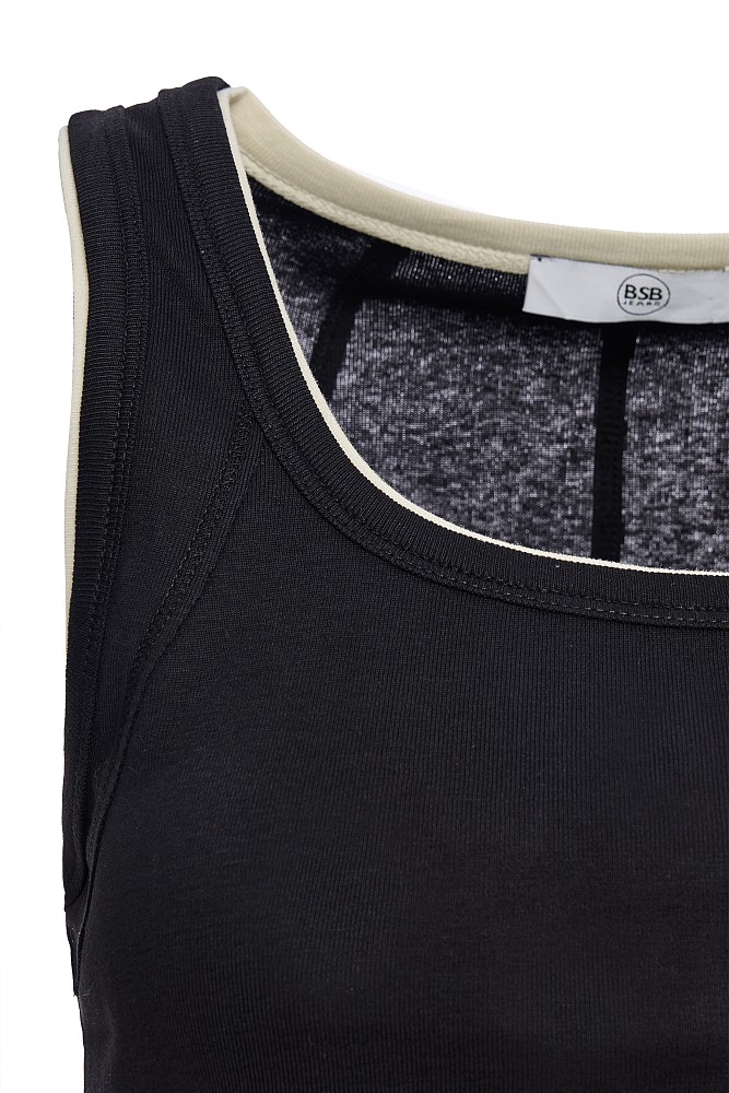 Sleeveless rib top