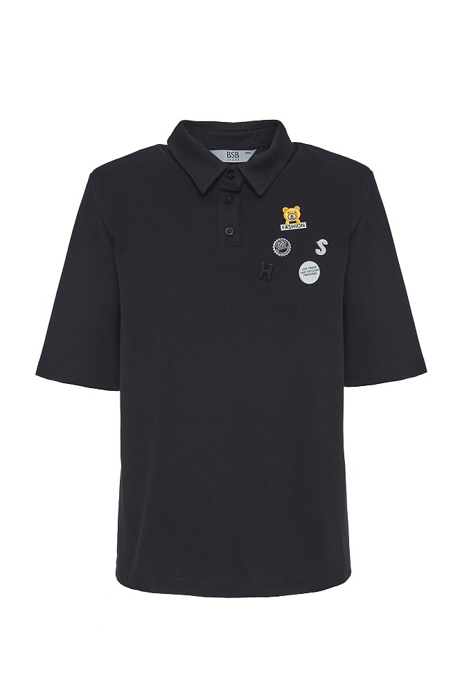 Polo μπλούζα με κονκάρδες