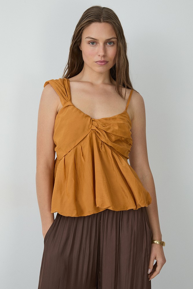 Top stil balloon fără mâneci