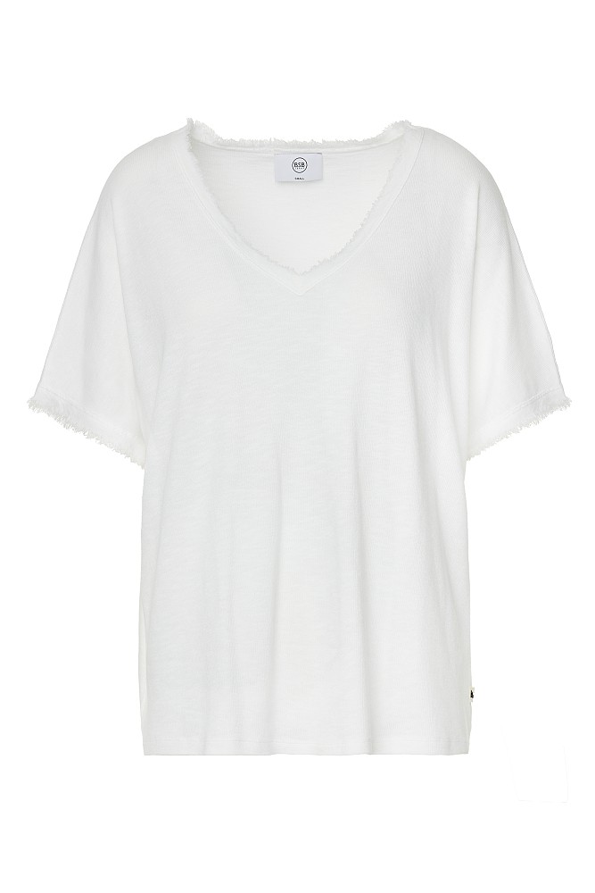 Basic oversized V-neck top