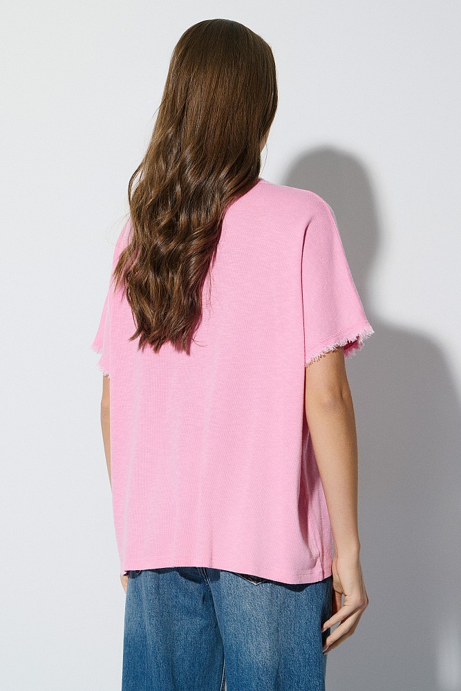 Top oversized cu decolteu în V