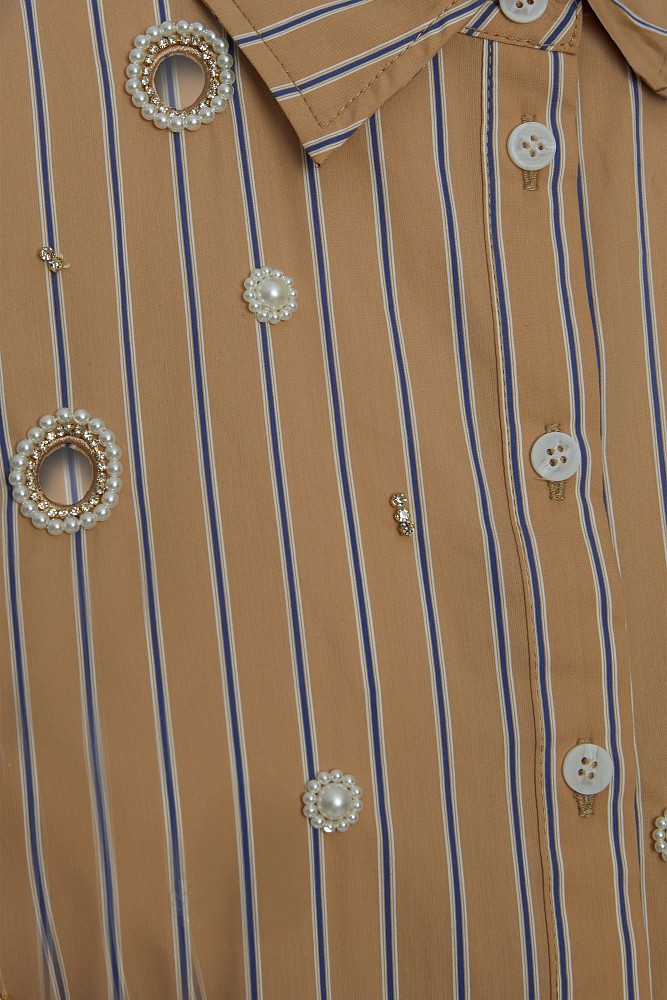 Rochie-cămașă midi fără mâneci cu volane