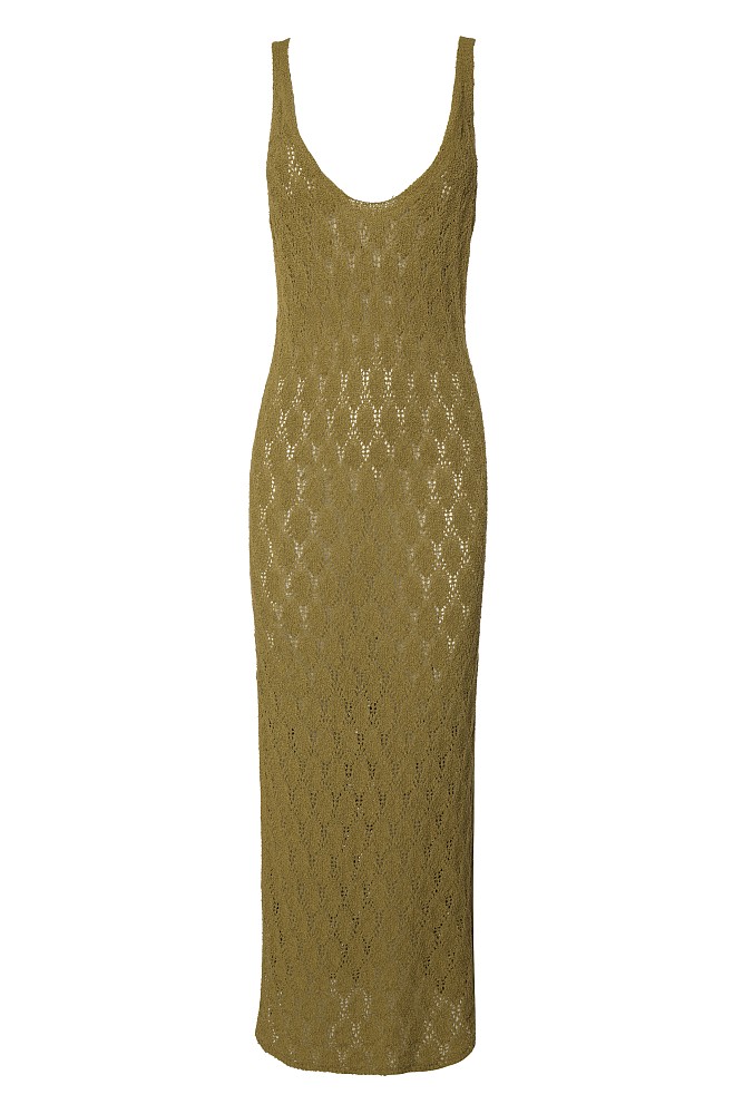 Rochie lungă din tricot cu decupaje