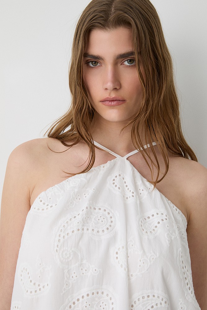Mini broderie dress