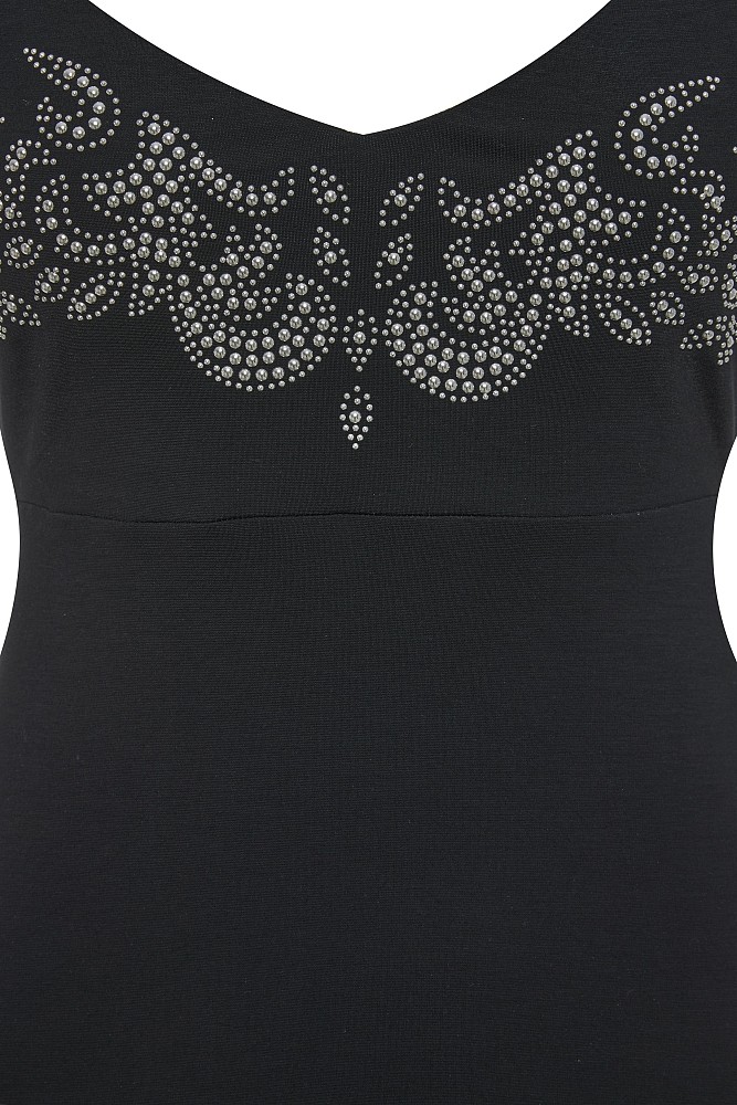 Midi dress with studs