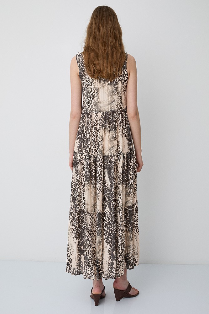 Rochie lungă cu animal print