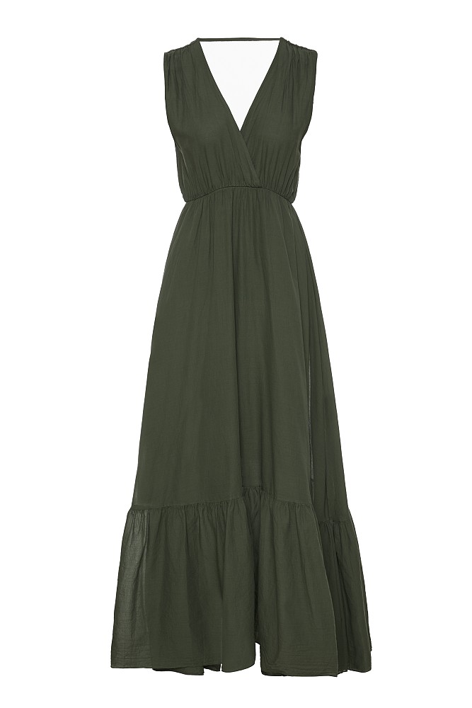Maxi dress with ruffles