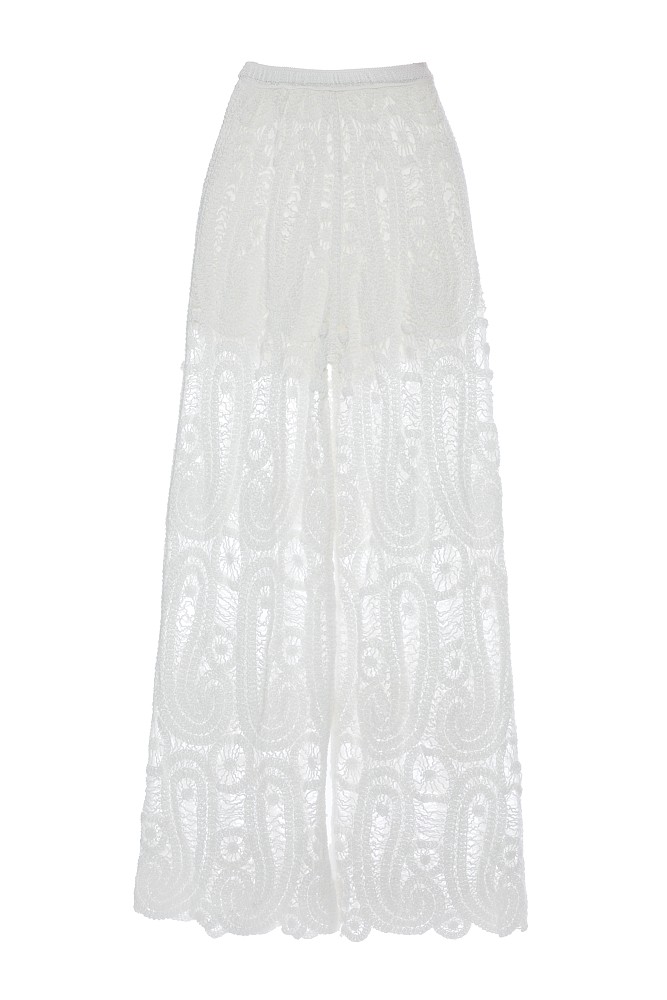 Pantalones de punto con aberturas