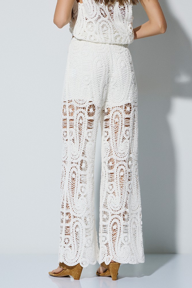 Pantalones de punto con aberturas