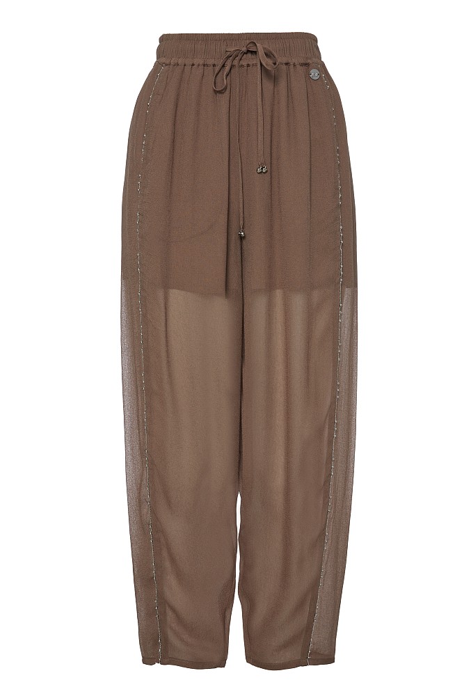 High-waisted balloon trousers