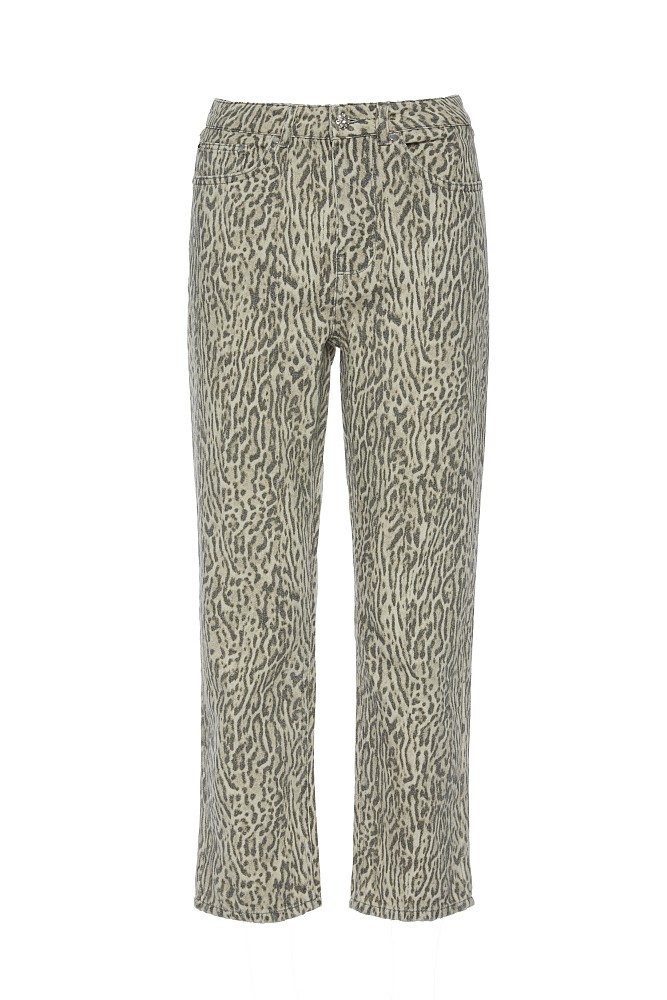 Mandy straight leg animal print jeans