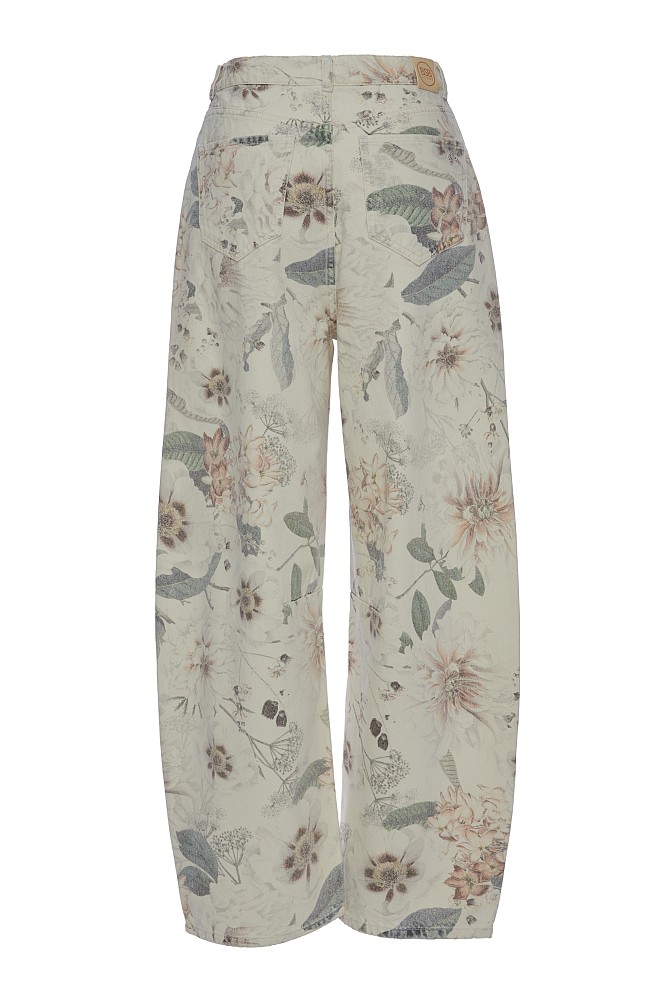 Blugi Dione balloon cu print floral