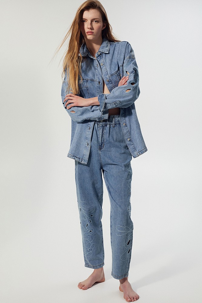 Alice barrel embroidered jeans