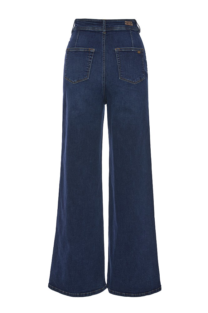 Kea wide leg jeans with buttons