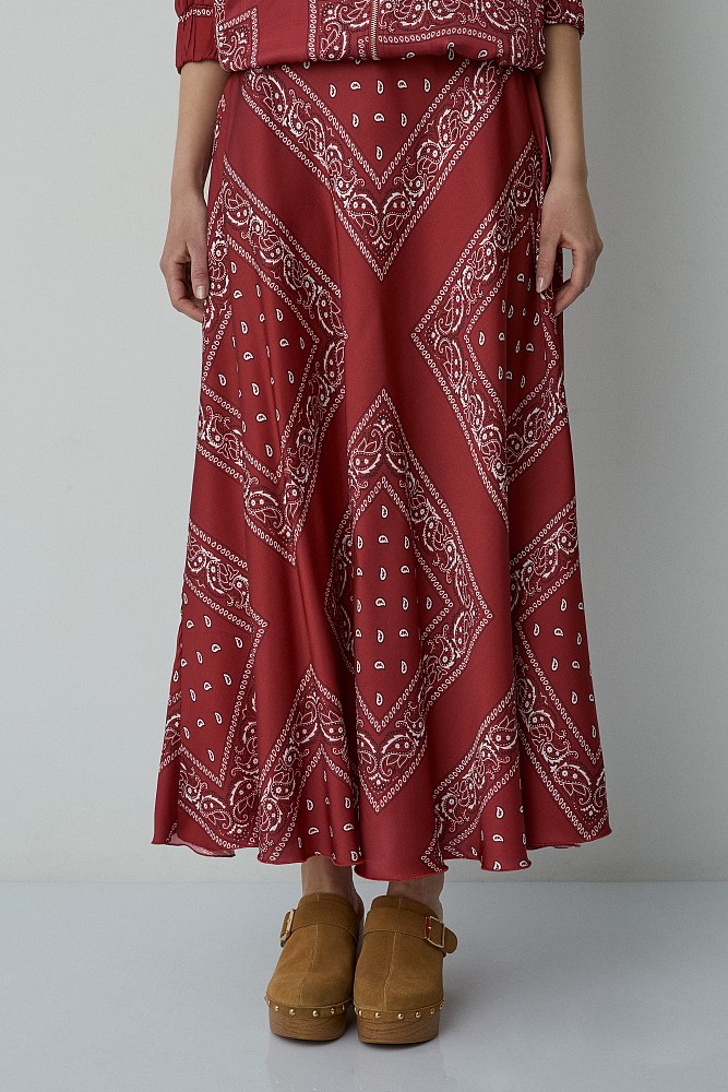 Falda maxi estampada