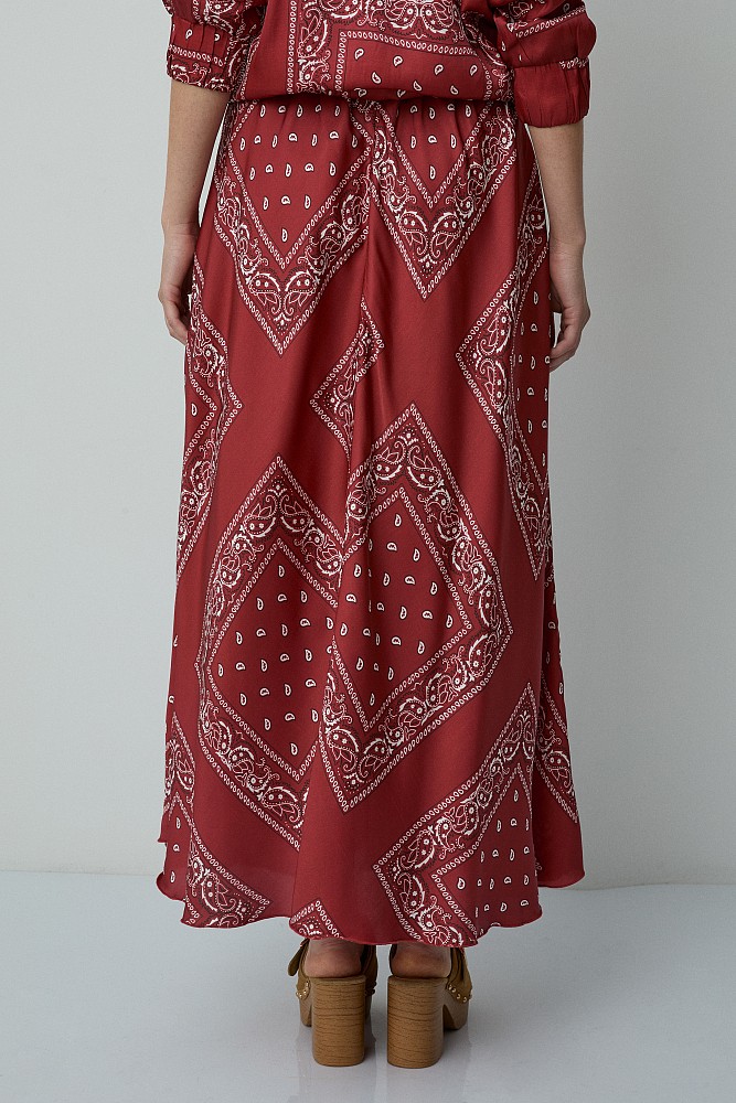 Falda maxi estampada