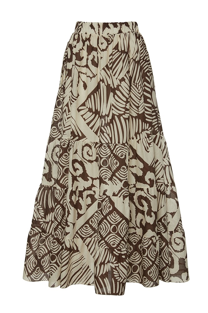 Falda midi estampada