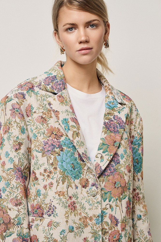Sacou cu print floral