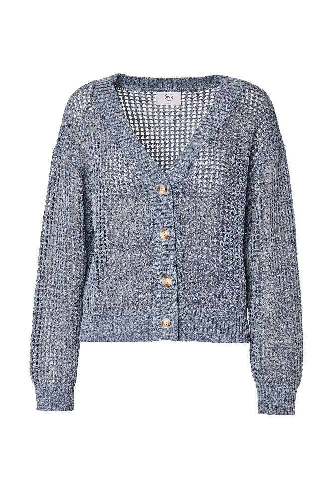 Knitted sequined V cardigan