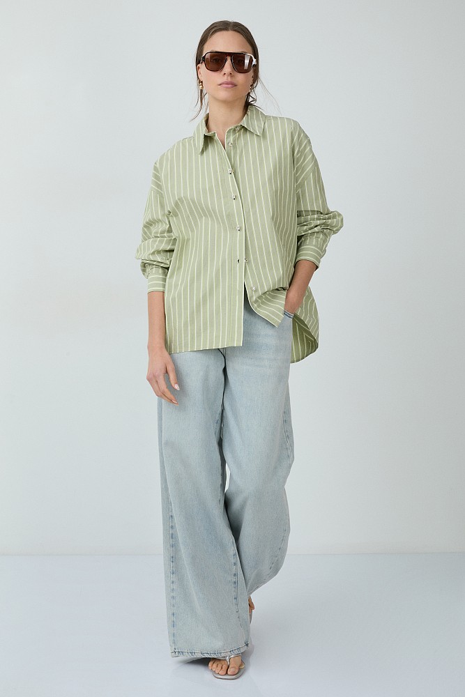 Striped oversized shirt