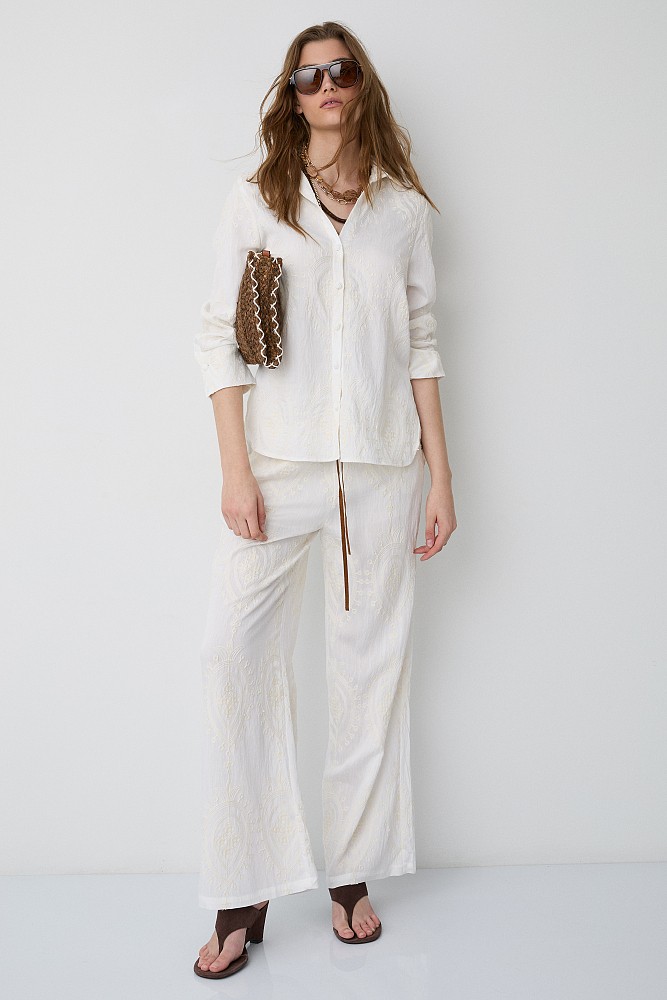 Shirt with embroidered detailing