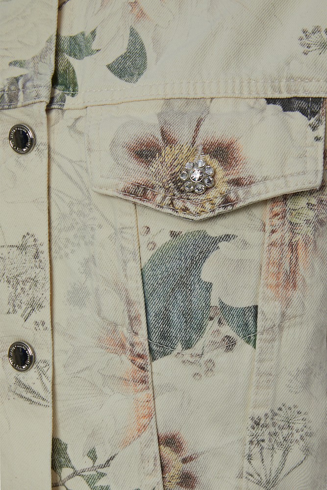 Chaqueta vaquera floral