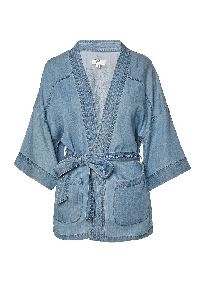Embroidered kimono