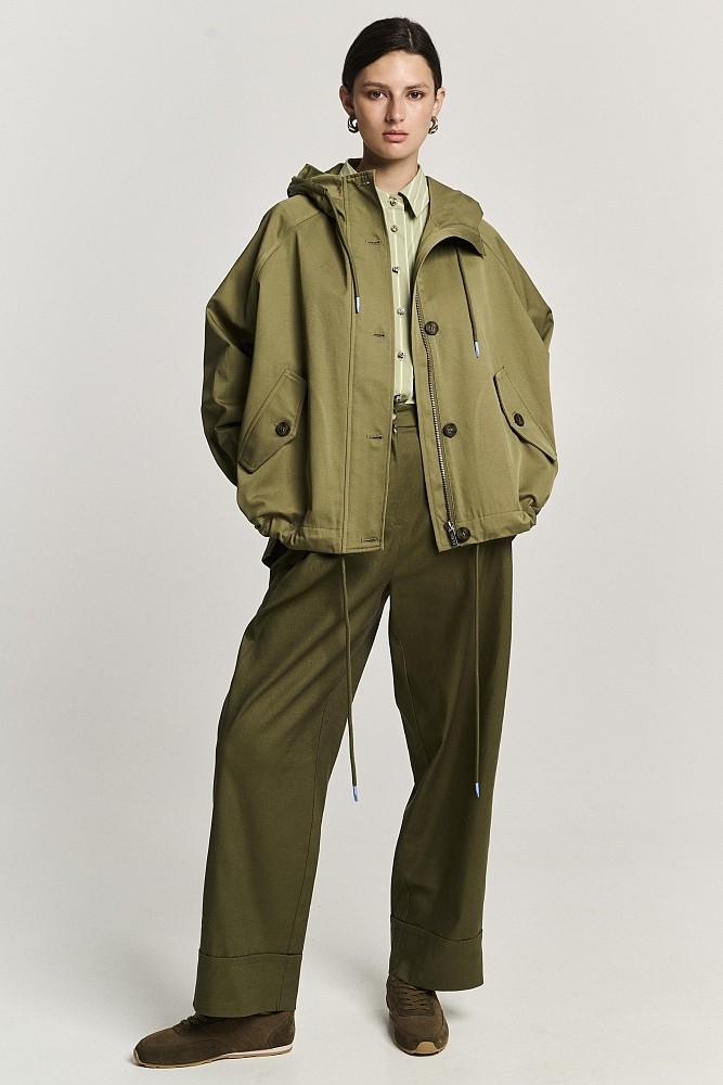 Parka-style trench coat