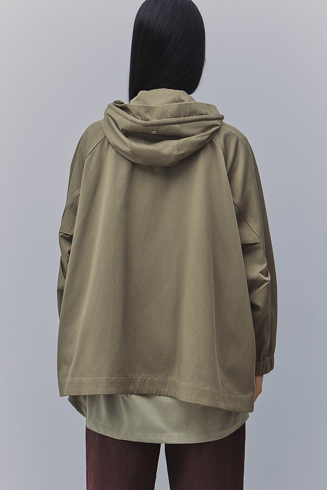 Parka-style trench coat