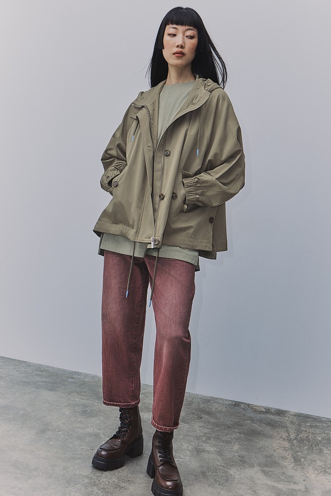 Parka-style trench coat