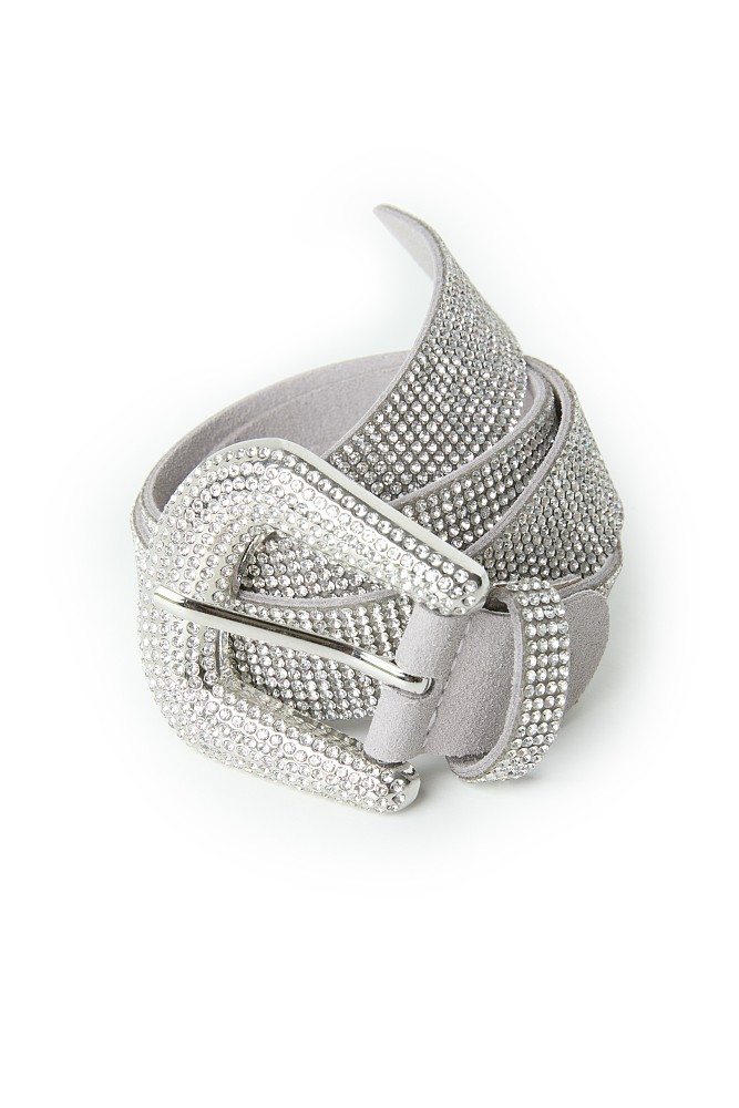 Belt with rhinestones