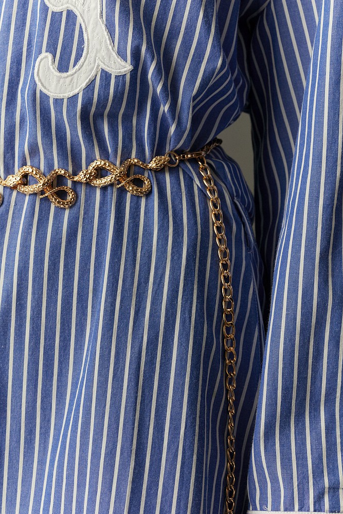 Metal embossed belt