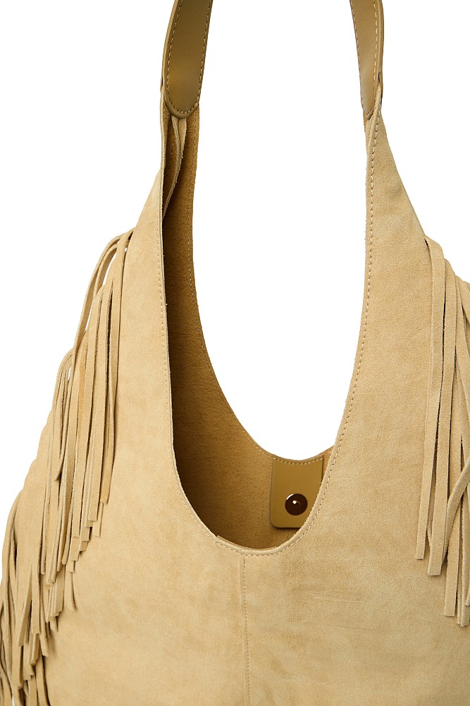 Fringed shoulder bag