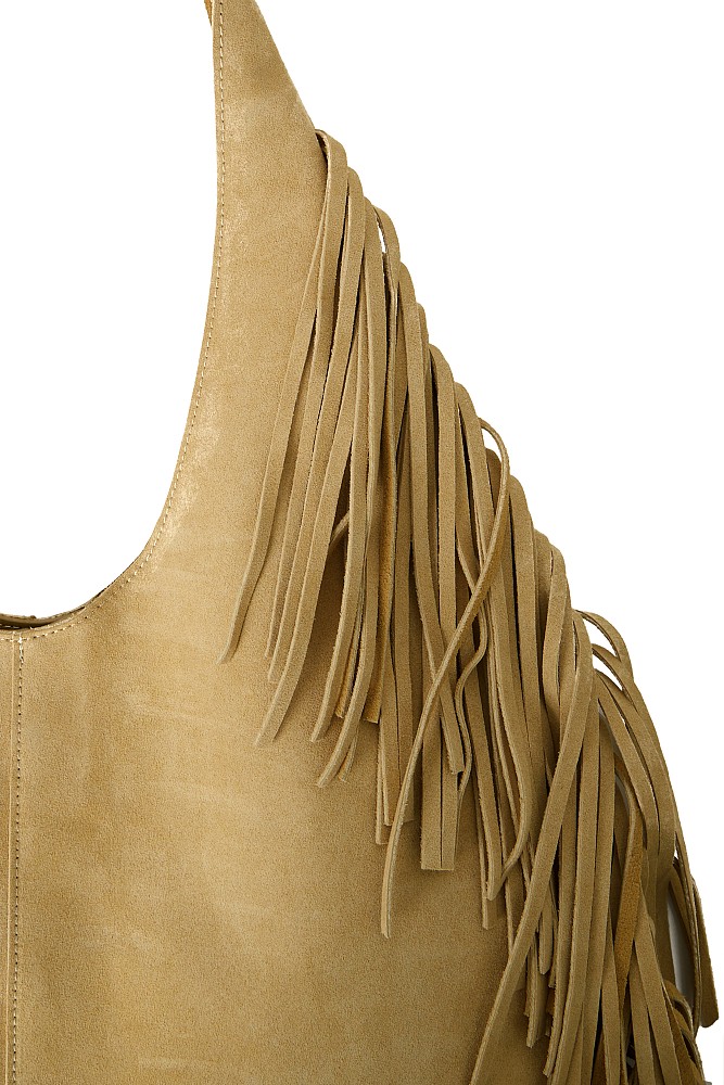 Fringed shoulder bag